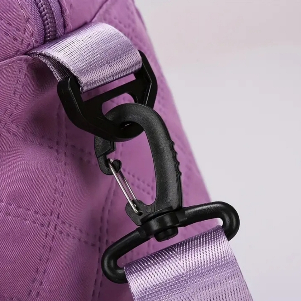 Pink Quilted Duffel Bag Women's Large - Picture 4 of 4